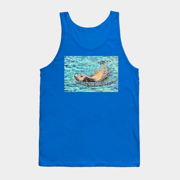 Sea Lion Painting Tank Top by ArtbyKirstenSneath